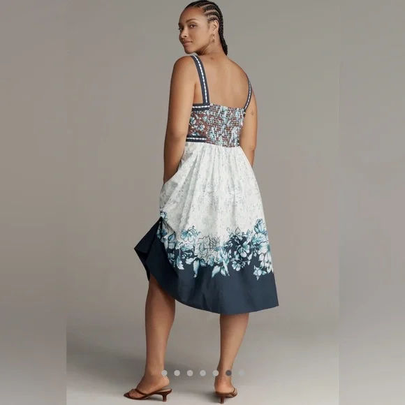 NWOT Maeve Sleeveless Square Neck Button Front Midi Dress, Size 2X - Picture 2 of 6